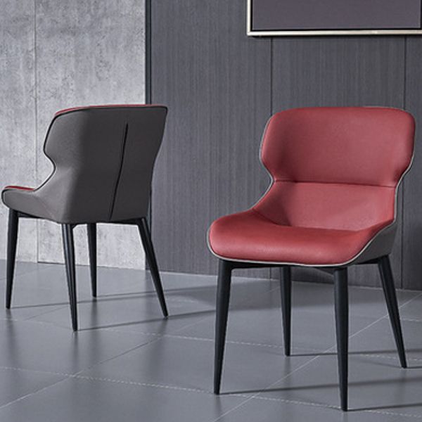 Modern Design Wingback Dining Arm Chairs Leather Dining Chairs (Set of 4) Clearhalo ' kitchen&dining_furn' 'Dining Chairs' 'Dining Tables & Seating' 'dining_chair' 'furn' 'furn_dining_chair' 'Furniture' 'furniture_dining_chair' 'Kitchen & Dining Furniture' 'kitchen' 1200x1200_2689c5cd-8923-4894-81bc-21597452afa4