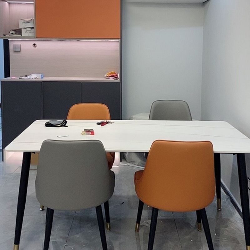 Rectangle Shape Dining Table Sintered Stone Table Modern Style with 4 Legs Clearhalo ' dining_table' 'Dining Tables & Seating' 'Dining Tables' 'furn' 'furn_dining_table' 'Furniture' 'furniture_dining_table' 'Kitchen & Dining Furniture' 'kitchen&dining_furn' 'kitchen' 'kitchen_dining_table' 1200x1200_2689dfe1-f05e-4f1f-8205-764a8dce85ba