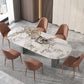 Metal Traditional Luxury Oval Table Sintered Stone Top Table for Dining Room Clearhalo ' dining_table' 'Dining Tables & Seating' 'Dining Tables' 'furn' 'furn_dining_table' 'Furniture' 'furniture_dining_table' 'Kitchen & Dining Furniture' 'kitchen&dining_furn' 'kitchen' 'kitchen_dining_table' 1200x1200_2689f8a7-f9b3-4154-bf6c-503d938b0663