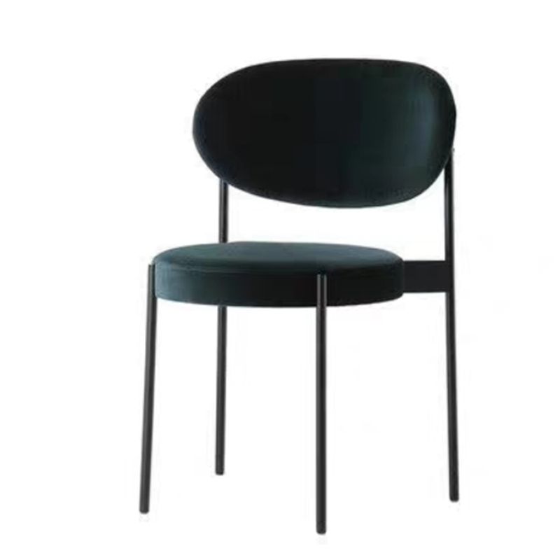 Glam Style Open Back Chair Upholstered Dining Side Chair for Indoor Clearhalo 'Dining Chairs' 'Dining Tables & Seating' 'dining_chair' 'furn' 'furn_dining_chair' 'Furniture' 'furniture_dining_chair' 'Kitchen & Dining Furniture' 1200x1200_268d2dc1-e547-4099-8ba1-cb1a7c3feb4c