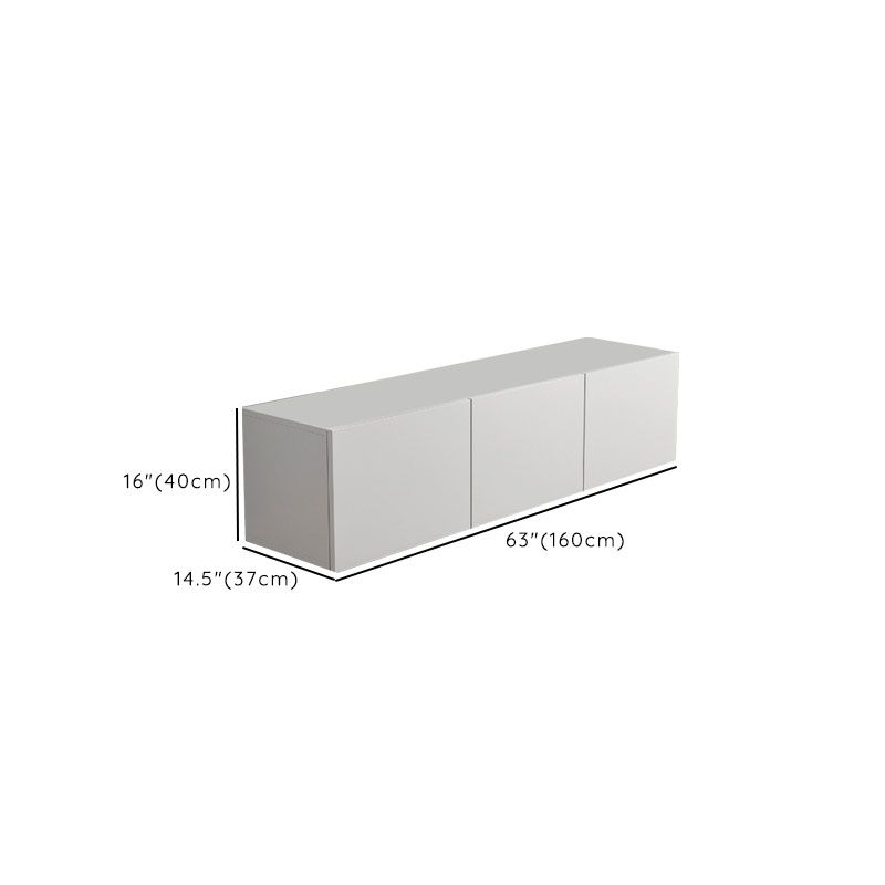 Scandinavian Enclosed Storage TV Media Console Wood Stand Console for Living Room
