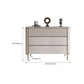Cassettiera per camera da letto orizzontale Glam Stone in bianco con cassetti