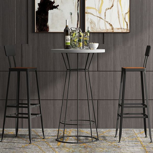 Solid Wood Bar Table Round Dining Table - 23.6" L X 23.6" W X 41.3" H Clearhalo 'Bar Furniture' 'Bar Tables' 'bar_tables' 'furn' 'furn_bar_tables' 'Furniture' 'Kitchen & Dining Furniture' 1200x1200_2695781d-fecd-44dc-9da7-377e92100c90