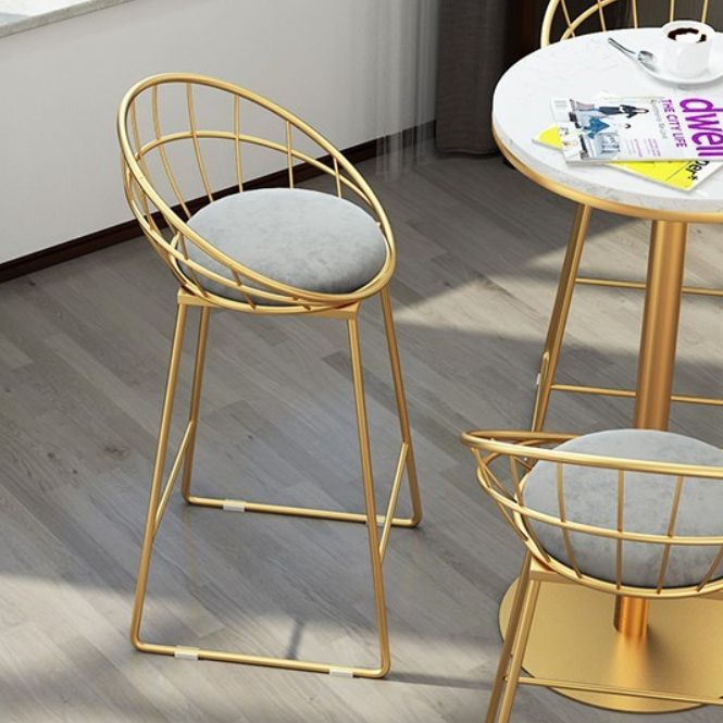 1/5 Pieces Glam Round Bar Table Set Bistro Set with White Faux Marble Top Clearhalo 'Bar Furniture' 'furn' 'furn_home_bar_bar_sets' 'Furniture' 'Home Bars & Bar Sets' 'home_bar_bar_sets' 'Kitchen & Dining Furniture' 1200x1200_2695babc-0159-48e5-9732-41fbe785a054