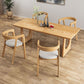 Mesa de comedor con base natural rectangular moderna de madera maciza de pino mesa de cocina para comedor