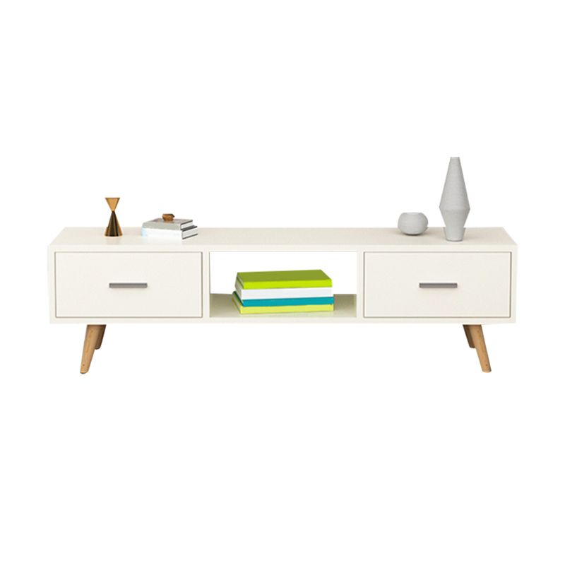 Scandinavian TV Media Console Wooden TV Stand Console with 2 Drawers Clearhalo 'furn' 'furn_tv_stands_entertainment_centers' 'Furniture' 'Living Room Furniture' 'TV Stands & Entertainment Centers' 'TV Stands & Media Storage Furniture' 'tv_stands_entertainment_centers' 1200x1200_2696dee8-7189-4088-b1f1-474b29804781