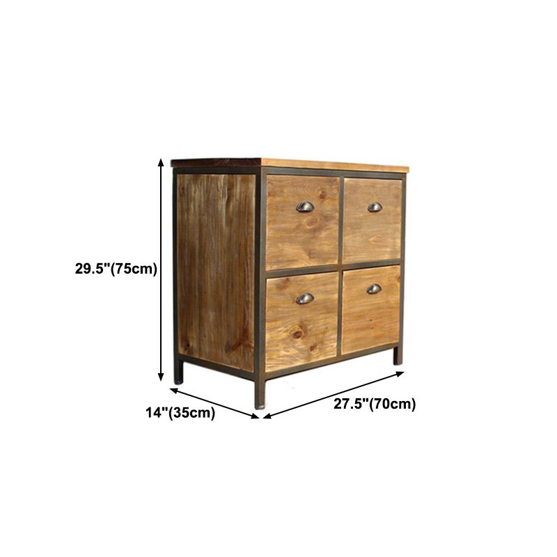 Server da pranzo a buffet in legno moderno 29,5 "Server a buffet in legno naturale