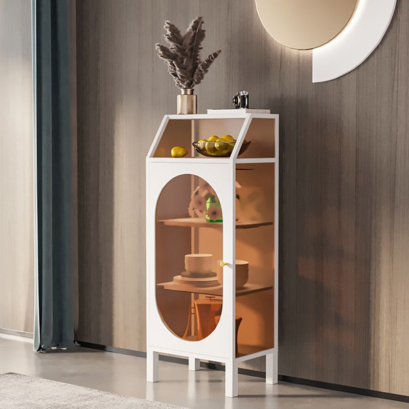 Contemporary Metal Curio Cabinet Glass Doors Hutch Cabinet with Doors for Living Room Clearhalo 'Display & China Cabinets' 'display_china_cabinets' 'furn' 'furn_display_china_cabinets' 'Furniture' 'Kitchen & Dining Furniture' 1200x1200_2697af8b-409e-4c8d-bc12-c8312f684ba9