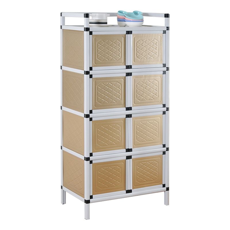 Scheda laterale in metallo in stile glam con porta per soggiorno