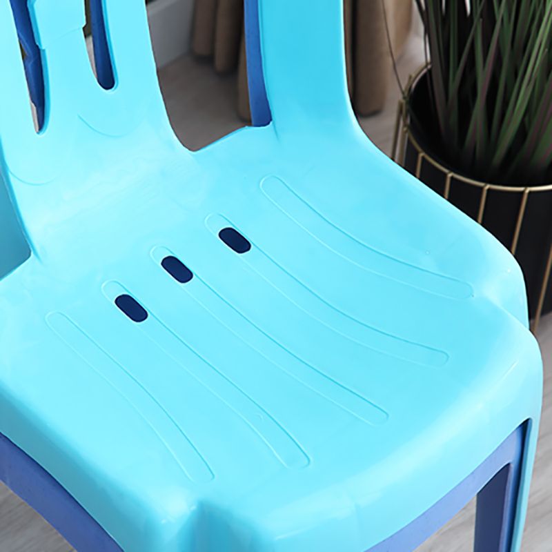 Contemporary Plastic Dining Side Chairs Slat Back Armless Stackable Chair for Home Clearhalo ' kitchen&dining_furn' 'Dining Chairs' 'Dining Tables & Seating' 'dining_chair' 'furn' 'furn_dining_chair' 'Furniture' 'furniture_dining_chair' 'Kitchen & Dining Furniture' 'kitchen' 1200x1200_269a3907-ab7e-4a4f-96c5-d062065ee1a7