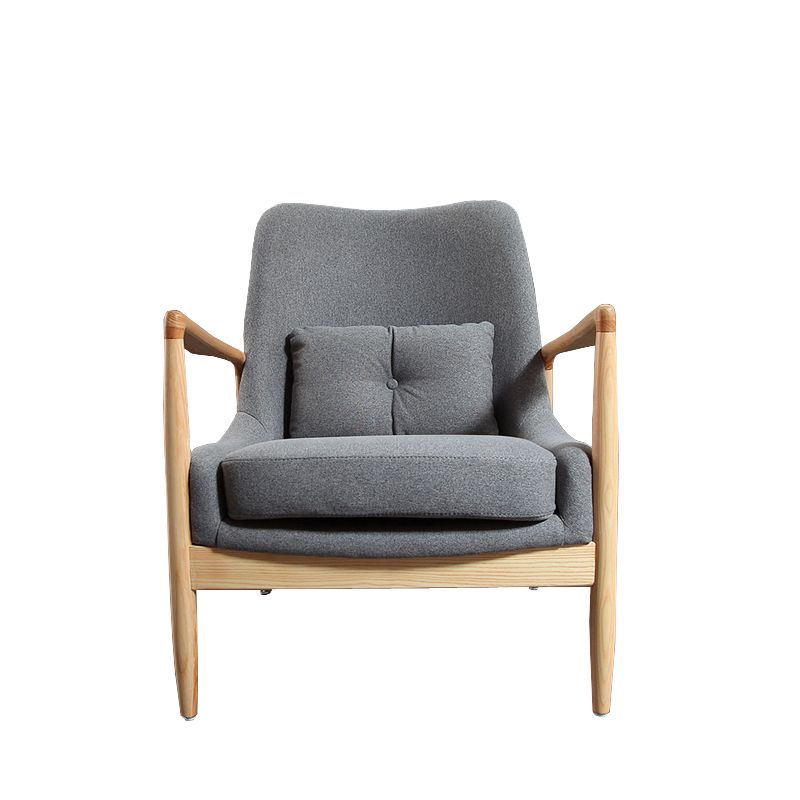 STYLE nordique 28,74 "largeur d'oreiller de large Sponge Wood Frame Arm Chaise