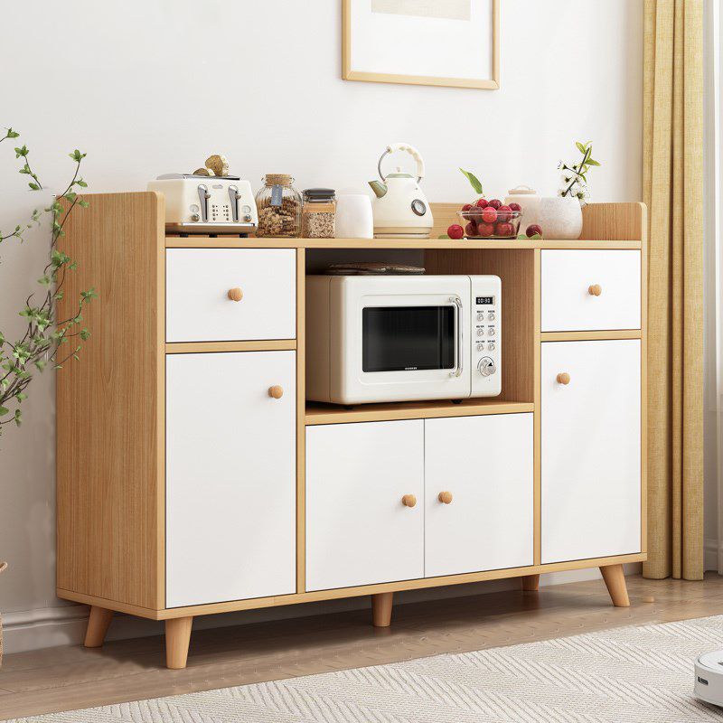 Contemporary Sideboard Engineered Wood Dining Sideboard Table with Storage Clearhalo 'buffet_sideboard' 'Buffets & Sideboards' 'furn' 'furn_buffet_sideboard' 'Furniture' 'Kitchen & Dining Furniture' 1200x1200_269b84ff-5489-4acf-be25-6f9664eb8801