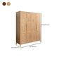 Rubber Wood Wardrobe Cabinet Contemporary Closet Back Hinged Wardrobe