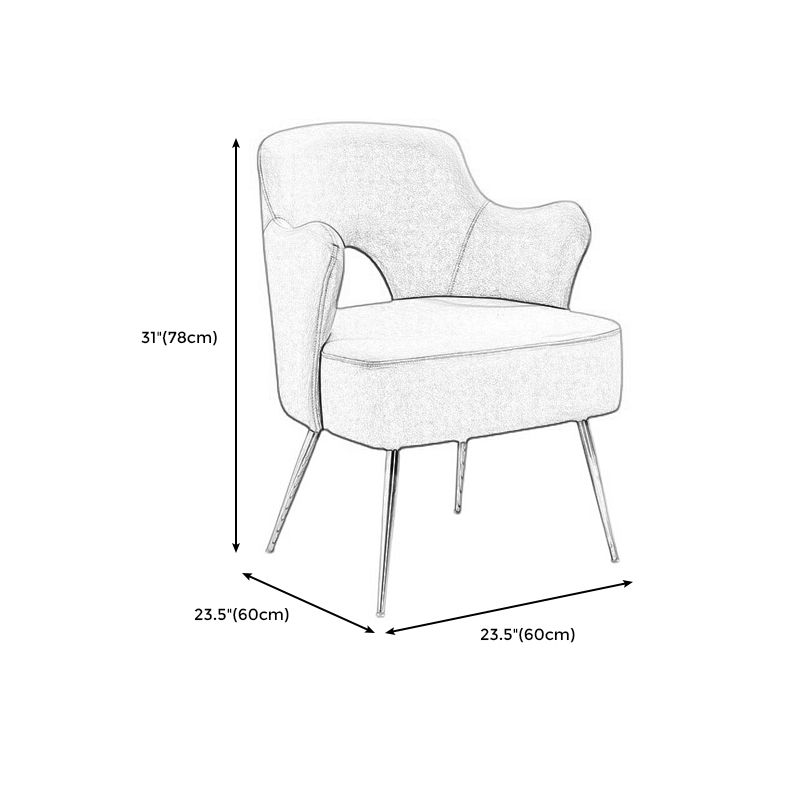 Armchair Chair 23.6" L x23.6" W x30.7" H Chair with Basic Four Legs Clearhalo 'Accent Chairs' 'accent_chairs' 'Chairs & Seating' 'Furniture' 'furniture_accent_chairs' 'Living Room Furniture' 1200x1200_269e4fdc-6f3e-461e-b647-5a10c9c418ff