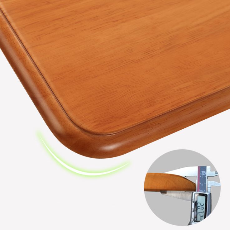Mid-Century Modern Dining Table Rubberwood Solid Wood Table with Solid Wood Base Clearhalo ' dining_table' 'Dining Tables & Seating' 'Dining Tables' 'furn' 'furn_dining_table' 'Furniture' 'furniture_dining_table' 'Kitchen & Dining Furniture' 'kitchen&dining_furn' 'kitchen' 'kitchen_dining_table' 1200x1200_269edc55-ce70-4006-a7d8-937db909cbfa