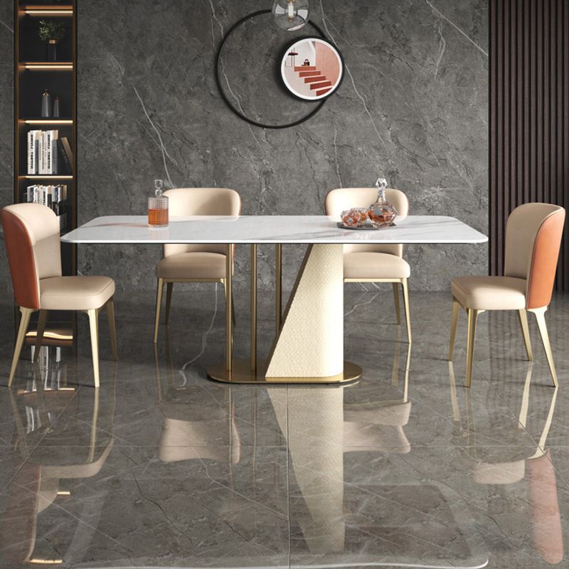 Stone Top Dining Table White Traditional Luxury Table with Pedestal Base Clearhalo 'Dining Tables & Seating' 'Dining Tables' 'dining_table' 'furn' 'furn_dining_table' 'Furniture' 'furniture_dining_table' 'Kitchen & Dining Furniture' 'kitchen' 'kitchen_dining_table' 1200x1200_269f586c-67f5-4576-90c3-b02aaaa16018