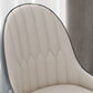 Faux Leather Dining Chairs Modern Parsons Arm Chair with Wood Legs
