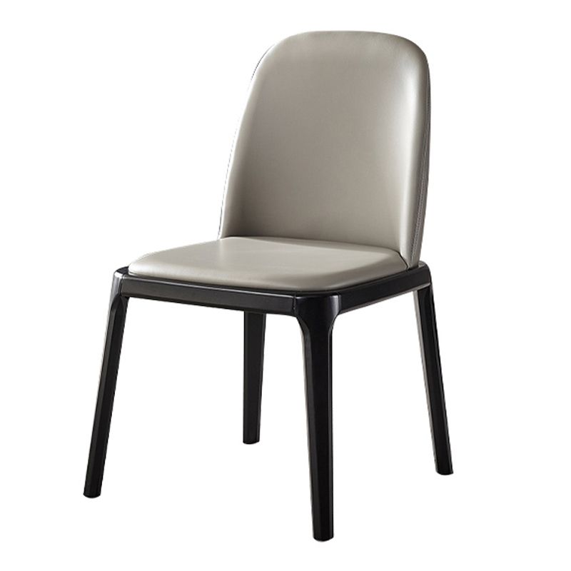 Scandinavian Style Wood Dining Chairs Dining Room Solid Back Armless Chair Clearhalo ' kitchen&dining_furn' 'Dining Chairs' 'Dining Tables & Seating' 'dining_chair' 'furn' 'furn_dining_chair' 'Furniture' 'furniture_dining_chair' 'Kitchen & Dining Furniture' 'kitchen' 1200x1200_26a25fe0-9390-4050-a5f1-f919bdbc9660