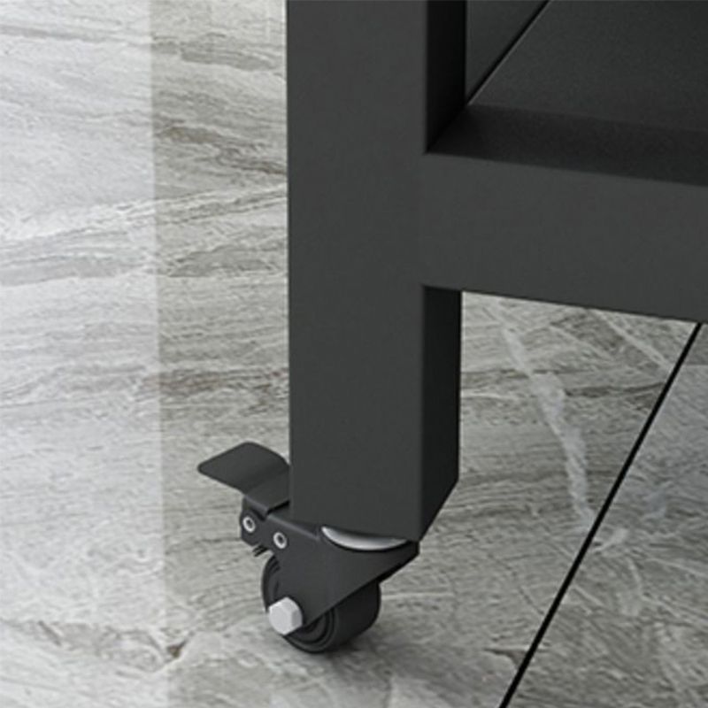 Moderne stijl Rolling Kitchen Cart Marble Kitchen Island Kar met opbergkast