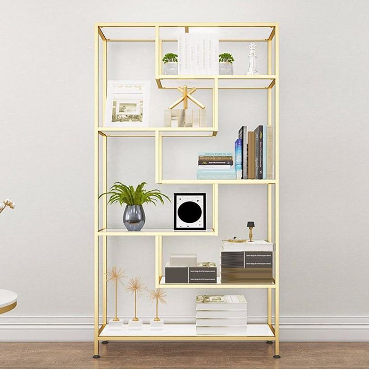11.81"W Bookshelf Open Back Glam Style Bookcase for Study Room Home Office Clearhalo 'Bookcases' 'furn' 'furn_bookcases' 'Furniture' 'furniture_bookcases' 'kitchen' 'kitchen_bookcases' 'Living Room Furniture' 'Office Furniture' 1200x1200_26a30be3-ad2f-4560-b14d-d6db18fc5c85