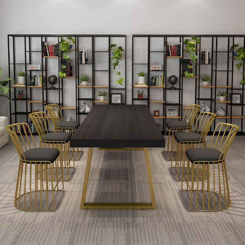 Rectangle Sled Base Home Furniture Solid Wood Dining Room Collection for Dining Room Clearhalo ' dining_table' 'Dining Tables & Seating' 'Dining Tables' 'furn' 'furn_dining_table' 'Furniture' 'furniture_dining_table' 'Kitchen & Dining Furniture' 'kitchen&dining_furn' 'kitchen' 'kitchen_dining_table' 1200x1200_26a36c7d-73cc-4cd4-a813-3f4f06a33743