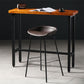 Contemporary Leather Counter Stools Metal Bar Stool for Living Room