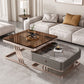 Square Coffee Table Glass Top Coffee Table Set with Golden Legs Clearhalo 'Coffee & Accent Tables' 'Coffee Tables' 'coffee_tables' 'furn' 'furn_coffee_tables' 'Furniture' 'Living Room Furniture' 1200x1200_26a55dcc-7abf-4ac5-ab68-363d457e5bd3