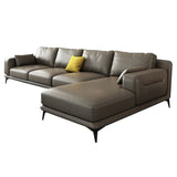 nordic Pillows Recessed Arm Living Room Seating Faux Leather Stationary