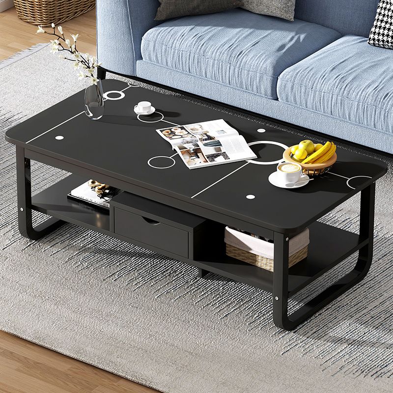 4 Legs Storage Coffee Table Set Modern Wood Rectangle Coffee Table Clearhalo 'Coffee & Accent Tables' 'Coffee Tables' 'coffee_tables' 'furn' 'furn_coffee_tables' 'Furniture' 'Living Room Furniture' 1200x1200_26a569bb-0d58-4aad-bd3a-ae4003142f3b
