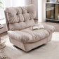 Swivel Manual Reclining Chair Contemporary Tufted Genuine Leather Recliners Chair