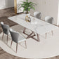 Nordic Sintered Stone Top Dining Set Rectangle 1/3/4/5/7 Pieces Dining Table with Chairs Clearhalo 'Dining Room Sets' 'Dining Tables & Seating' 'dining_room_set' 'furn' 'furn_dining_room_set' 'Furniture' 'furniture_dining_room_set' 'Kitchen & Dining Furniture' 1200x1200_26a6addd-6969-4f76-8b5c-77b6fce3c473