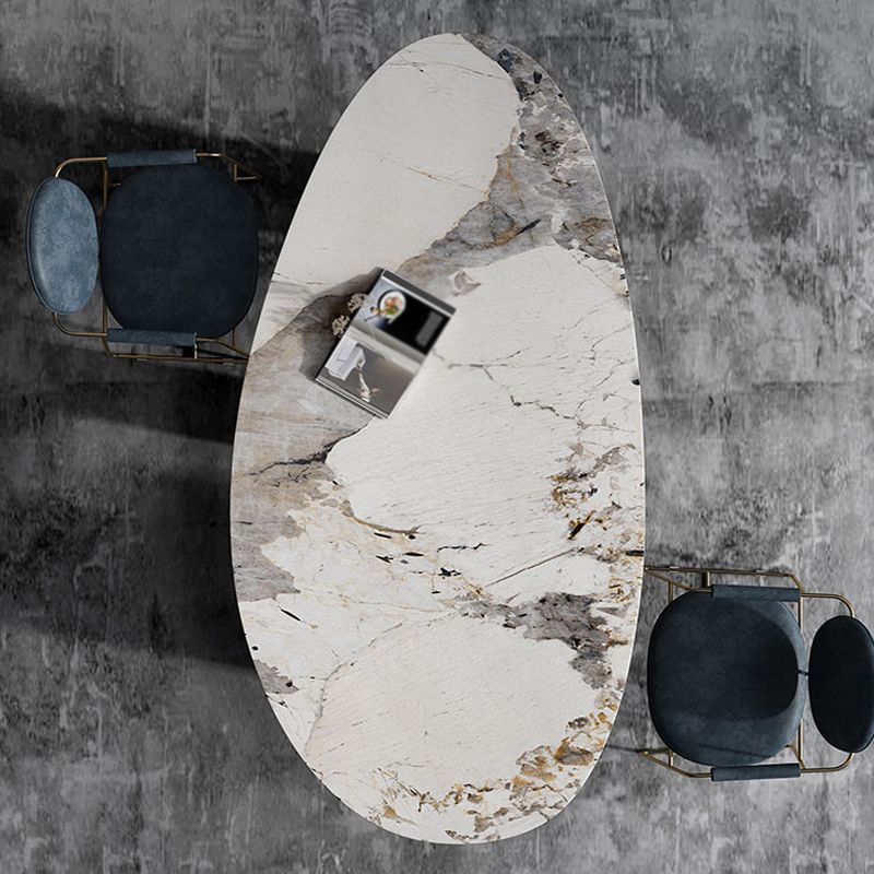 Metal Traditional Luxury Oval Indoor Table Sintered Stone Table for Dining Room Clearhalo ' dining_table' 'Dining Tables & Seating' 'Dining Tables' 'furn' 'furn_dining_table' 'Furniture' 'furniture_dining_table' 'Kitchen & Dining Furniture' 'kitchen&dining_furn' 'kitchen' 'kitchen_dining_table' 1200x1200_26a6c18f-454b-4b2a-8e5d-cdcb4d5c91ed