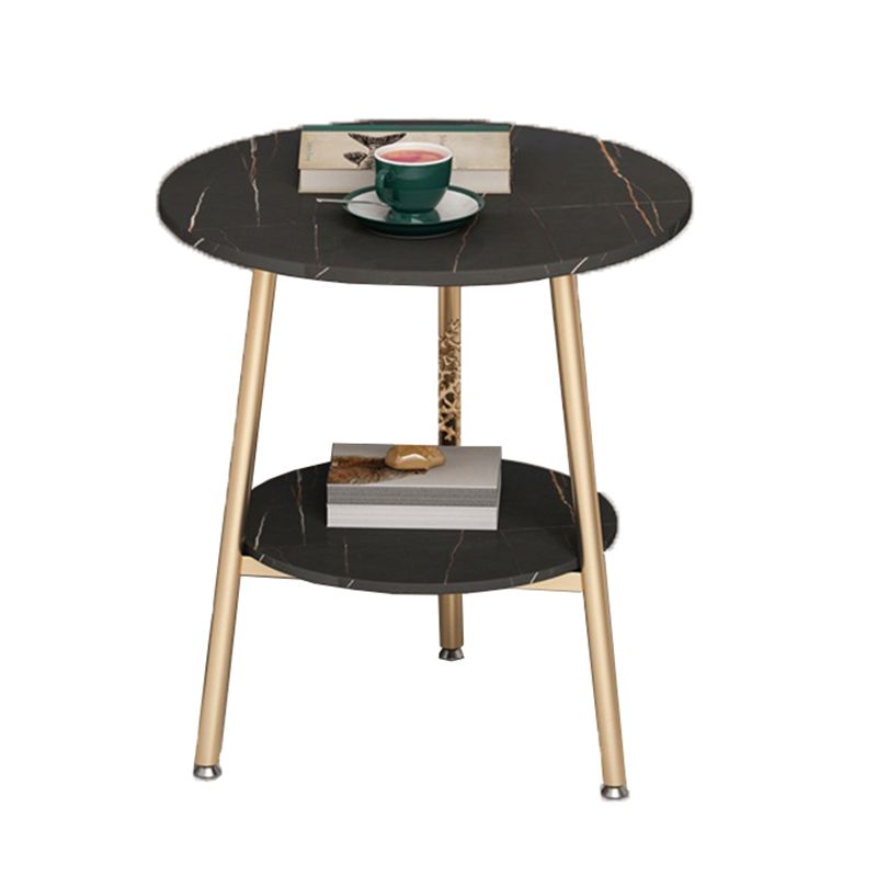 21.6"H X 19.6"W X 19.6"D Round Slate Top Side Table Metal 3 Legs End Table Clearhalo 'Coffee & Accent Tables' 'End & Side Tables' 'end_side_tables' 'furn' 'furn_end_side_tables' 'Furniture' 'Living Room Furniture' 1200x1200_26a99e15-4b63-4a8a-863c-64b97e2e4f93