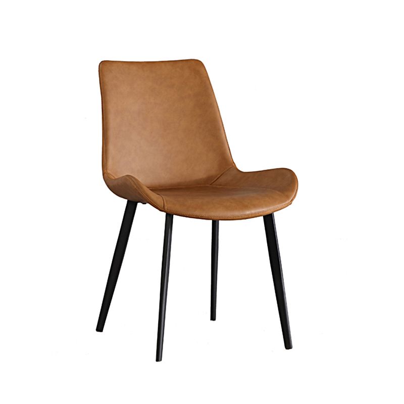 Scandinavian Metal Dining Chairs Dining Room Solid Back Armless Chairs Clearhalo ' kitchen&dining_furn' 'Dining Chairs' 'Dining Tables & Seating' 'dining_chair' 'furn' 'furn_dining_chair' 'Furniture' 'furniture_dining_chair' 'Kitchen & Dining Furniture' 'kitchen' 1200x1200_26a99fc1-5b44-4ea3-a851-93a8751d7e04