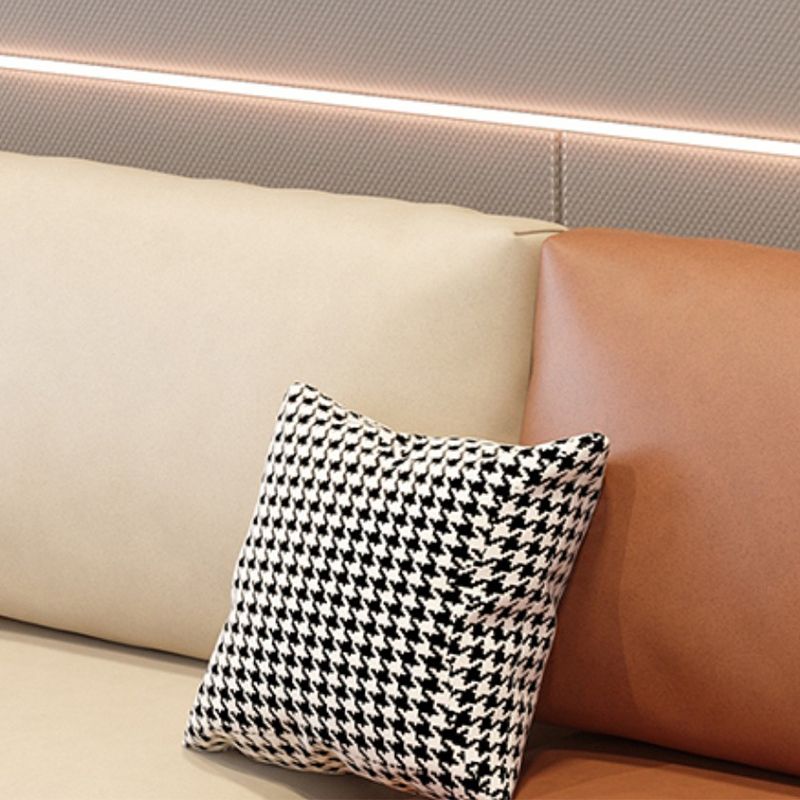 124.02"L X 62.99"W X 35.43"H Fabric Cushions Sectional Square Arm Sofa with Chaise Clearhalo 'furn' 'furn_sectionals' 'Furniture' 'furniture_sectionals' 'Living Room Furniture' 'Sectionals' 1200x1200_26a9b2a3-6355-46df-906e-e9f4b00ad8c8