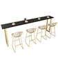 Black Glam Style Bar Table Rectangular Metal Bar Table with Gold Base Clearhalo 'Bar Furniture' 'Bar Tables' 'bar_tables' 'furn' 'furn_bar_tables' 'Furniture' 'furniture_bar_tables' 'Kitchen & Dining Furniture' 1200x1200_26a9db54-9d25-431c-ac53-b2ab434943d8