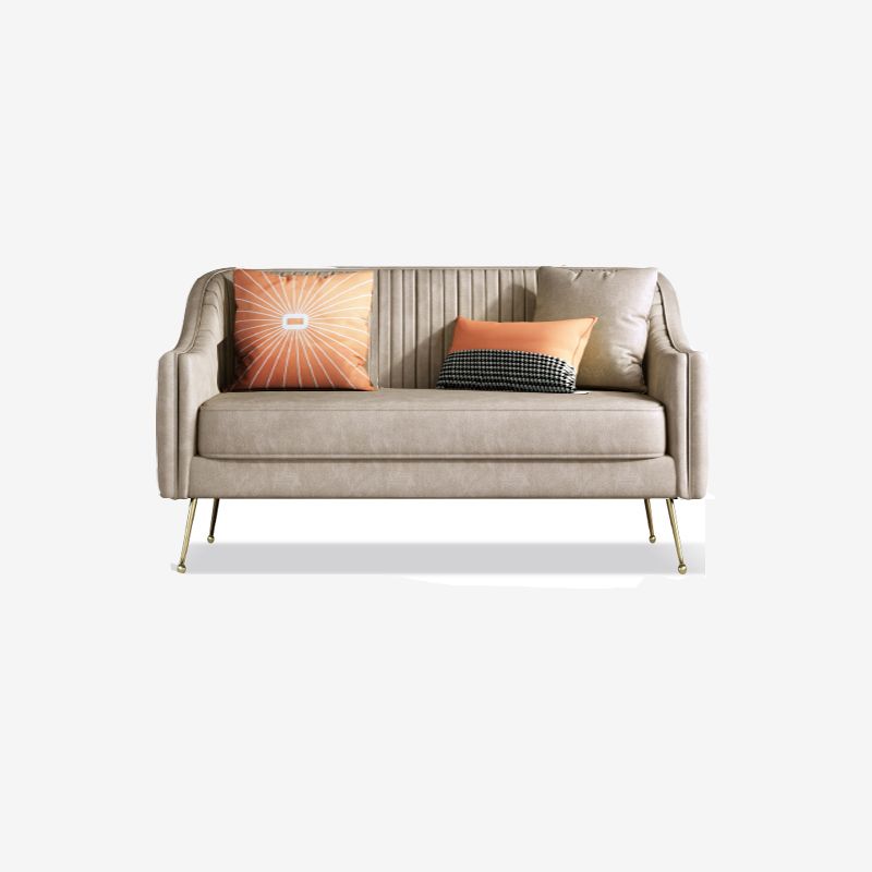 Faux Leather Modern Sofa 31 "W Sloped Arm Sofa for Living Room Clearhalo 'furn' 'furn_sofas' 'Furniture' 'furniture_sofas' 'kitchen' 'kitchen_sofas' 'Living Room Furniture' 'Sofa' 'sofas' 1200x1200_26a9ef90-1ec3-4b73-9116-304017fef358