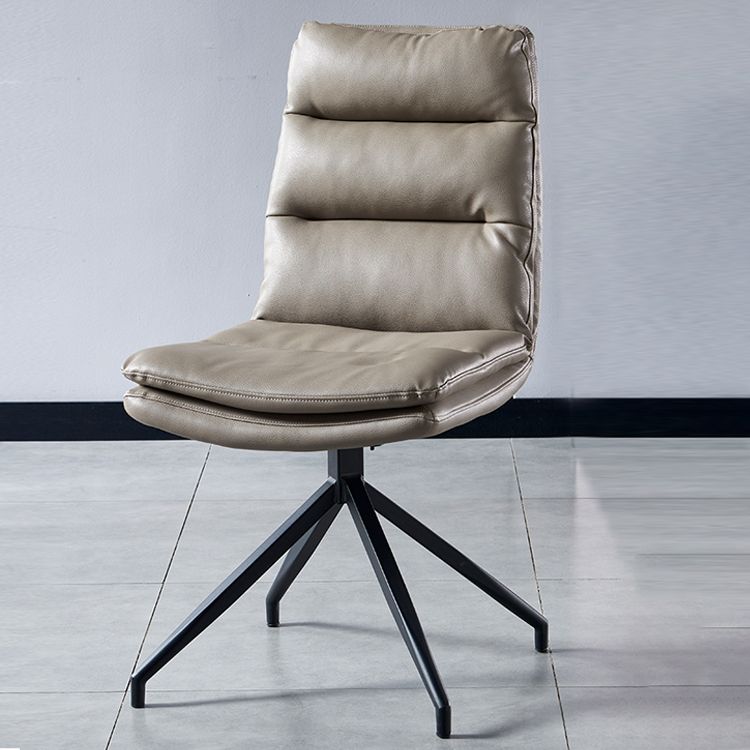 Contemporary Style Leather Dining Side Chairs Solid Back Chair for Kitchen Clearhalo ' kitchen&dining_furn' 'Dining Chairs' 'Dining Tables & Seating' 'dining_chair' 'furn' 'furn_dining_chair' 'Furniture' 'furniture_dining_chair' 'Kitchen & Dining Furniture' 'kitchen' 1200x1200_26a9fd08-465d-48b6-8712-2c8e47ee1855