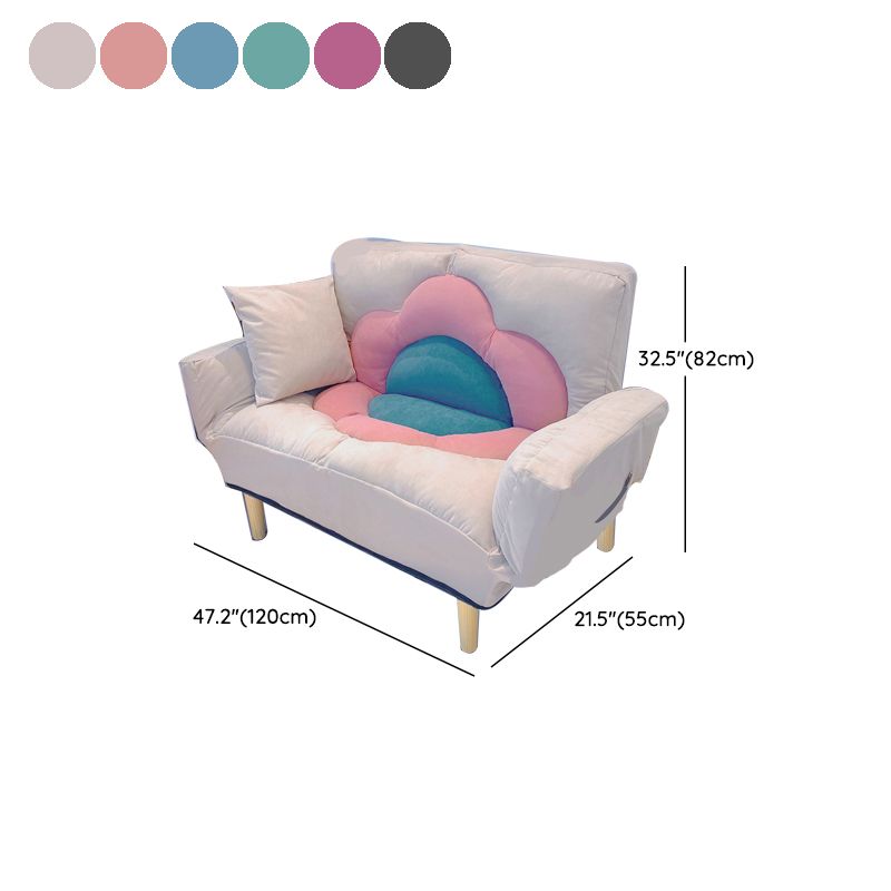 Flared Arm Loveseat Sofa Apartment Arm Settee for Living Room