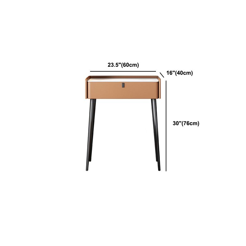 1/3 laden, 23,62 "/27.56" brede ijdelheidsset met ontlasting en spiegel, bruin