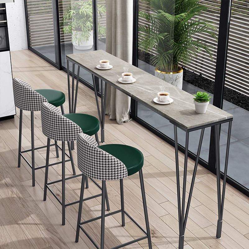 Glam Rectangular Counter Height Pub Set 1/4 Pieces Table and Stool Set Clearhalo 'Bar Furniture' 'furn' 'furn_home_bar_bar_sets' 'Furniture' 'Home Bars & Bar Sets' 'home_bar_bar_sets' 'Kitchen & Dining Furniture' 1200x1200_26aa5b1c-5a15-4459-aec8-6d044be3e198