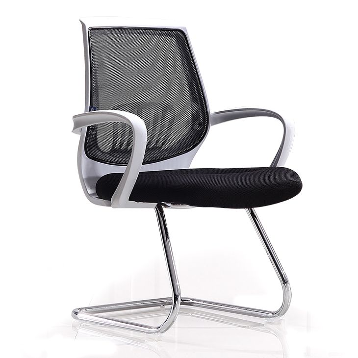 Moderner Mittelrücken Stuhl Stuhl Mesh Fixed Arms Office Stuhl für Home Office