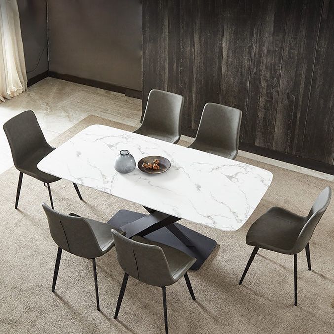 Fixed Sintered Stone Dining Room Set of with Pedestal Base Table Dining Room Furniture for Home Clearhalo 'Dining Room Sets' 'Dining Tables & Seating' 'dining_room_set' 'furn' 'furn_dining_room_set' 'Furniture' 'furniture_dining_room_set' 'Kitchen & Dining Furniture' 'kitchen&dining_furn' 'kitchen' 1200x1200_26ab64b1-a7eb-426e-ab2b-31e29be38ec0