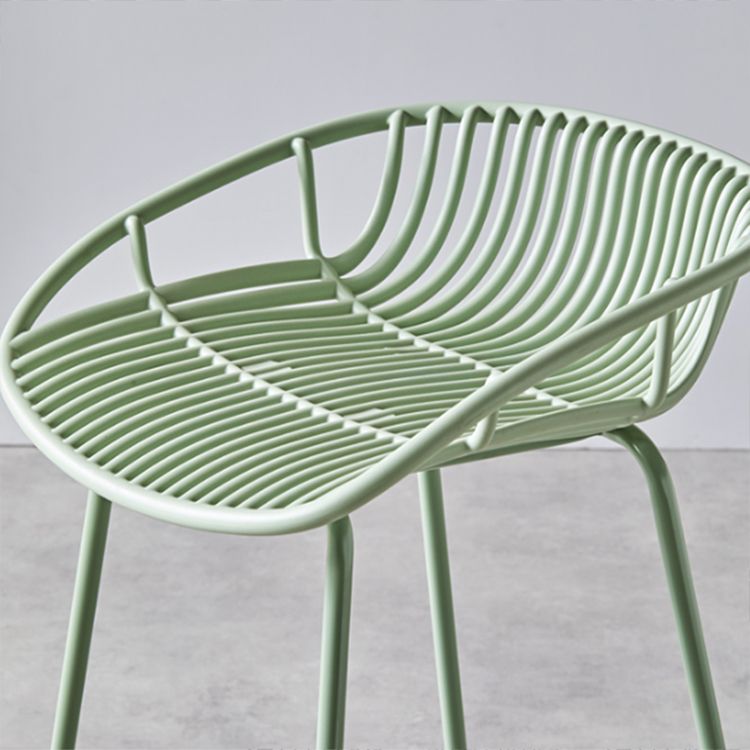 Modern Dessert Shop Low Back Stool Matte Finish Iron Bar Stool Clearhalo 'Bar Furniture' 'Bar Stools' 'bar_stools' 'furn' 'furn_bar_stools' 'Furniture' 'furniture_bar_stools' 'Kitchen & Dining Furniture' 1200x1200_26ac7909-d9eb-40fc-baed-14069951e54b