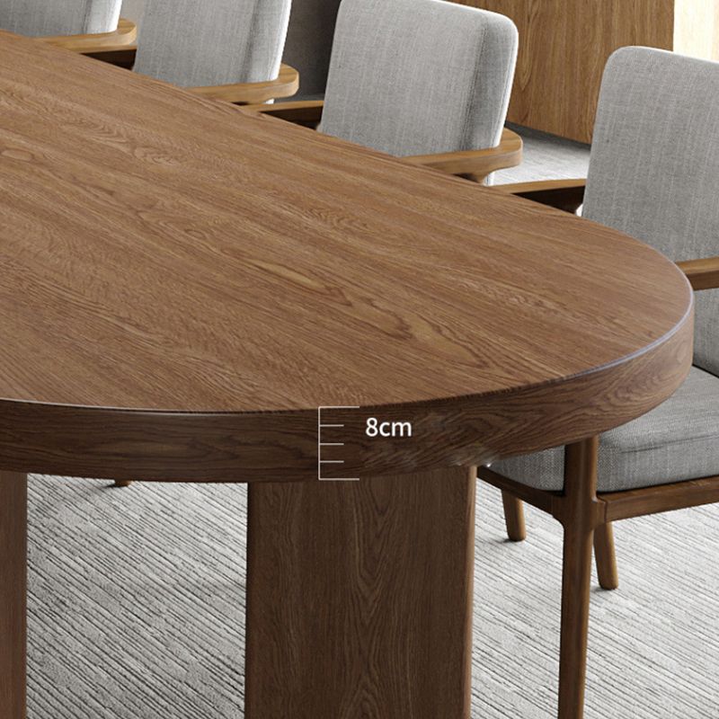 Modern & Contemporary Oval Writing Desk Office Pine Desk Shell Clearhalo 'furn' 'furn_office_desk' 'Furniture' 'Office Desks' 'Office Furniture' 'office_desk' 1200x1200_26ad39f6-dd74-4e77-8eb6-19671f071a8e