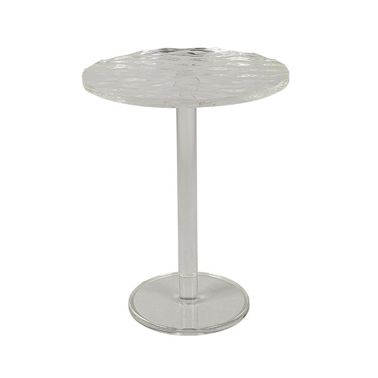 Pedestal 20" Tall End Table Round Clear Acrylic Sofa Side Accent Table Clearhalo 'Coffee & Accent Tables' 'End & Side Tables' 'end_side_tables' 'furn' 'furn_end_side_tables' 'Furniture' 'Living Room Furniture' 1200x1200_26aec037-d1ec-4a7a-a82a-c5533343ac82