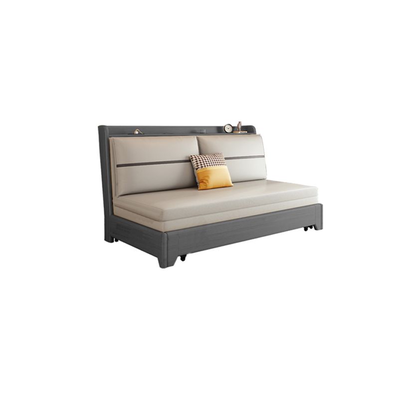 33" Wide Contemporary Sofa Futon Gray Pillow Included Sleeper Sofa Clearhalo 'furn' 'furn_futons' 'Furniture' 'Futons & Daybeds' 'Futons' 'Living Room Furniture' 1200x1200_26b03177-153c-4a2f-a600-8d78b0bc552f