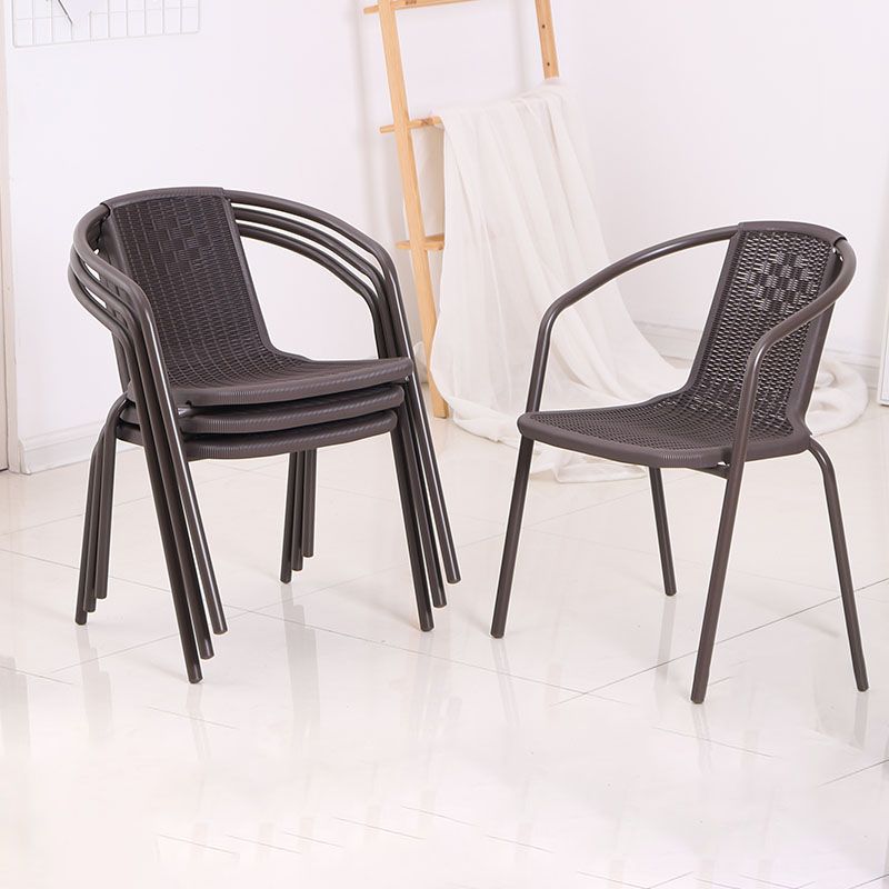 Sedia a braccio da pranzo contemporaneo gambe in metallo interno sedia da pranzo