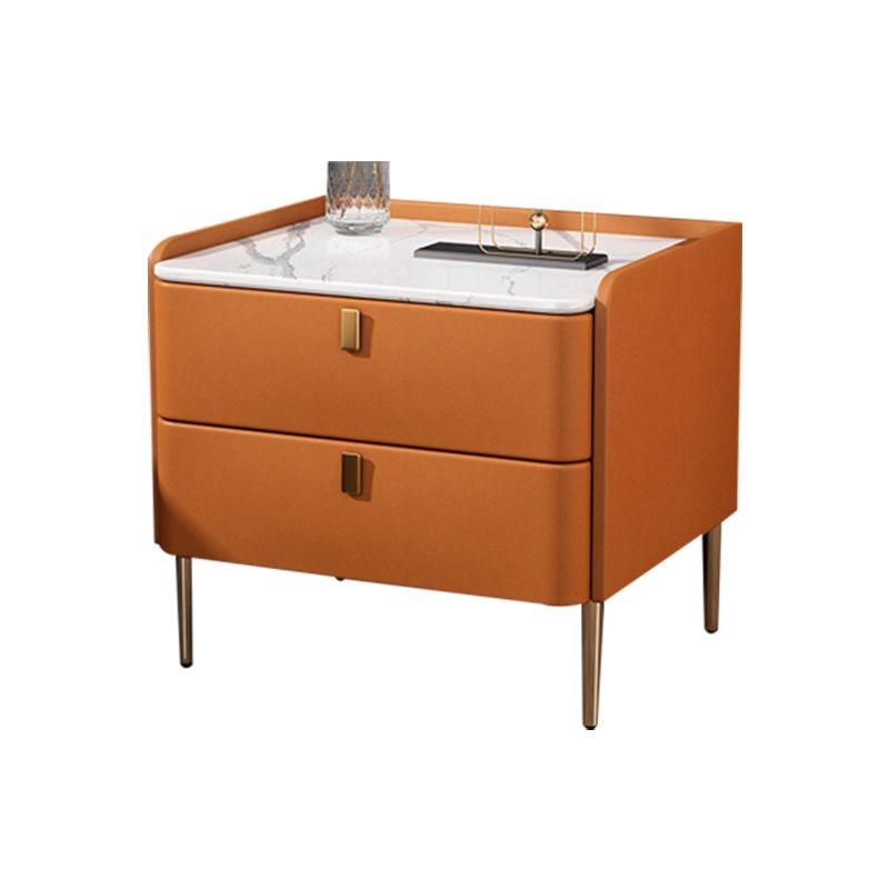 Cama de piedra mesita de noche de acento de glamour mesita de noche con cajones