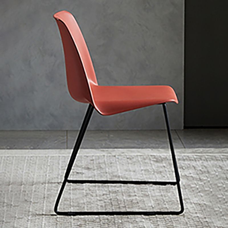 Industrial Style Plastic Dining Armless Chairs Solid Back Armless Dining Chair Clearhalo ' kitchen&dining_furn' 'Dining Chairs' 'Dining Tables & Seating' 'dining_chair' 'Furniture' 'furniture_dining_chair' 'Kitchen & Dining Furniture' 'kitchen' 1200x1200_26b227a3-1af5-4f83-bb54-cc173e2db952